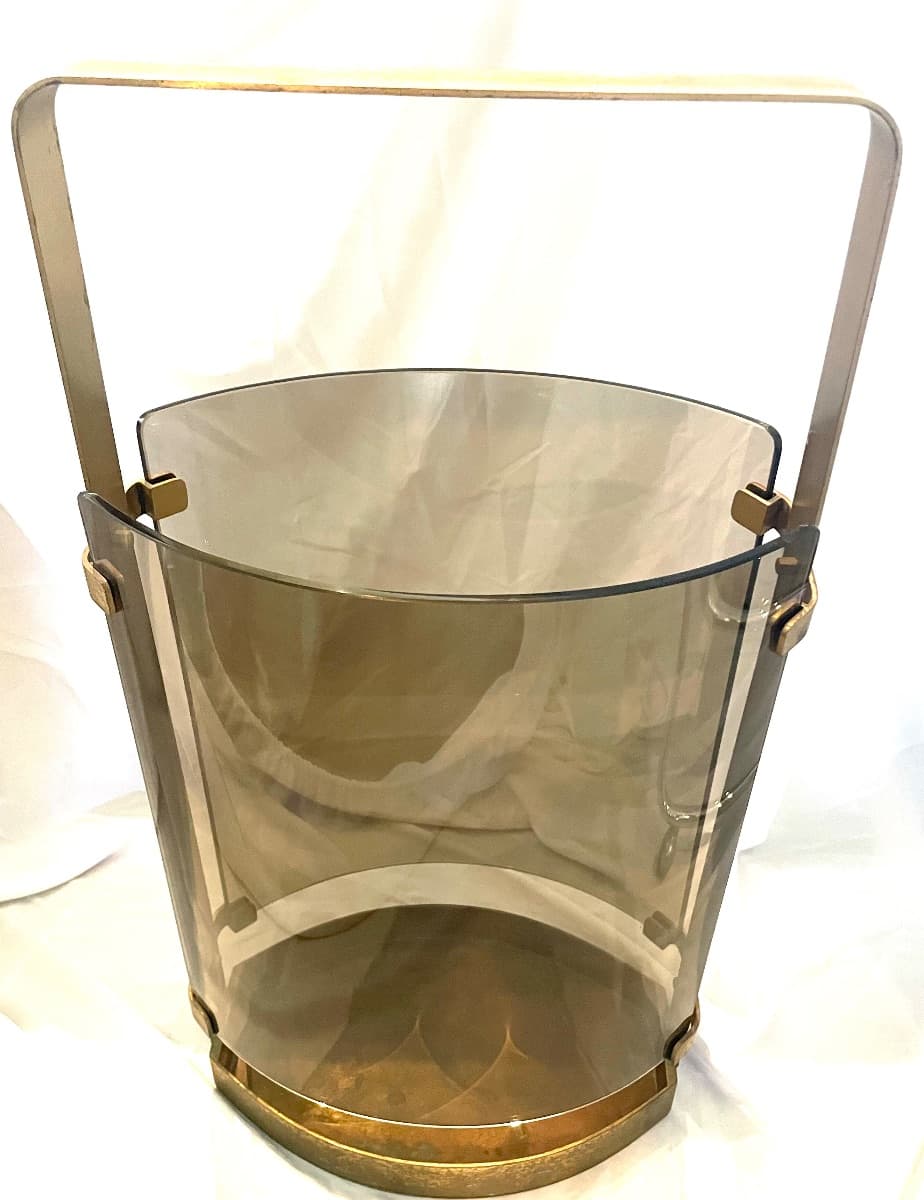 Max Ingrand-Italian 1960's Smokey Glass Umbrella Stand photo 5