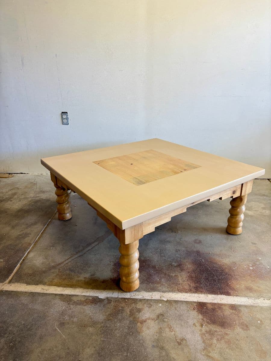 Lane Adaptation solid pine coffee table with turned legs